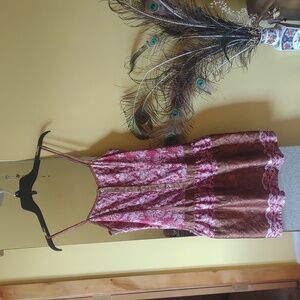 Charlotte Russe Vintage Boho Chic Buttoned Mini Dress size small